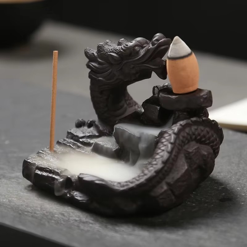 Home Fragrance Miniso - Hot Ceramic Dragon Incense Holder Smoke
