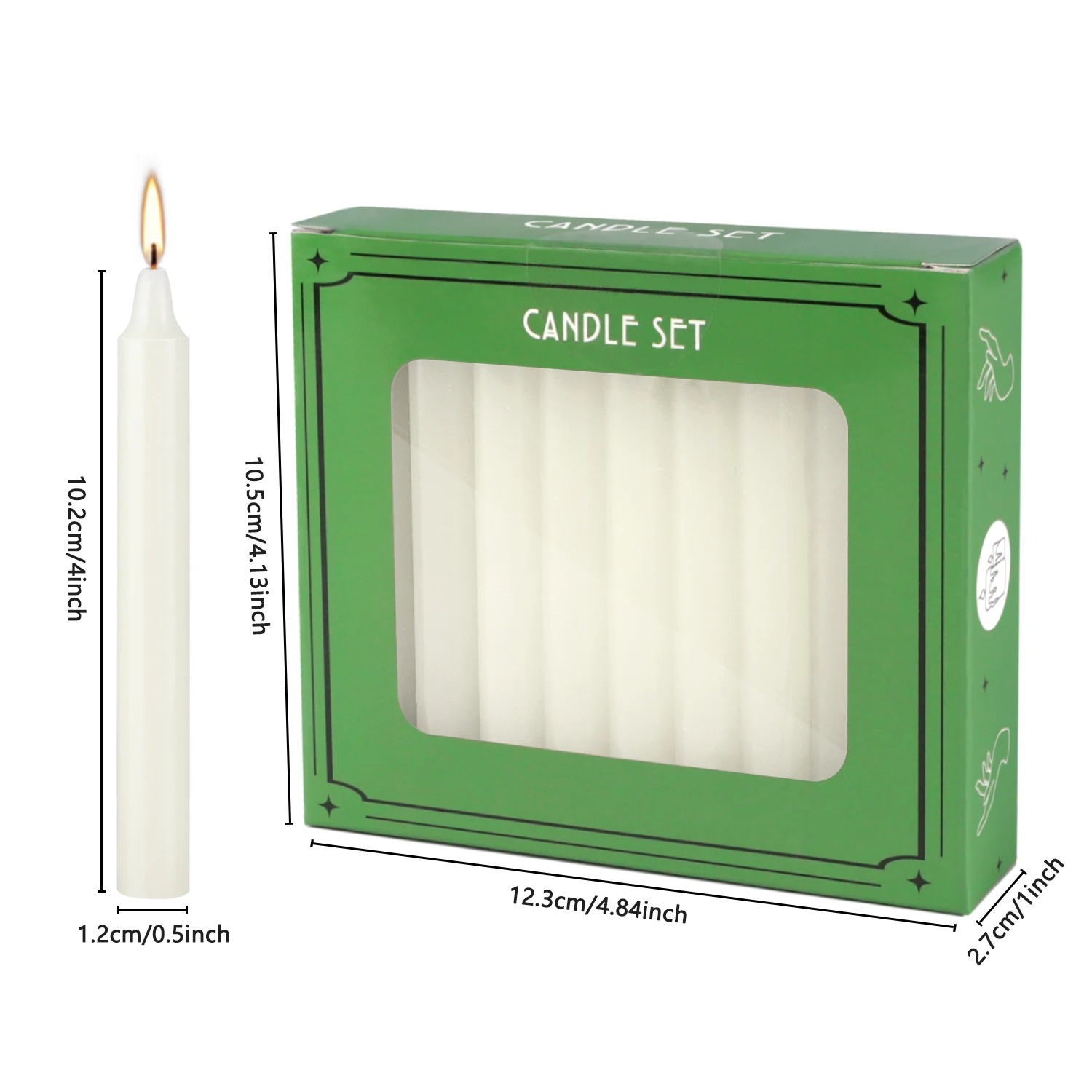 20-Pack 4-Inch Ivory White Dri - огляд і ціна Quality Home Fragrance