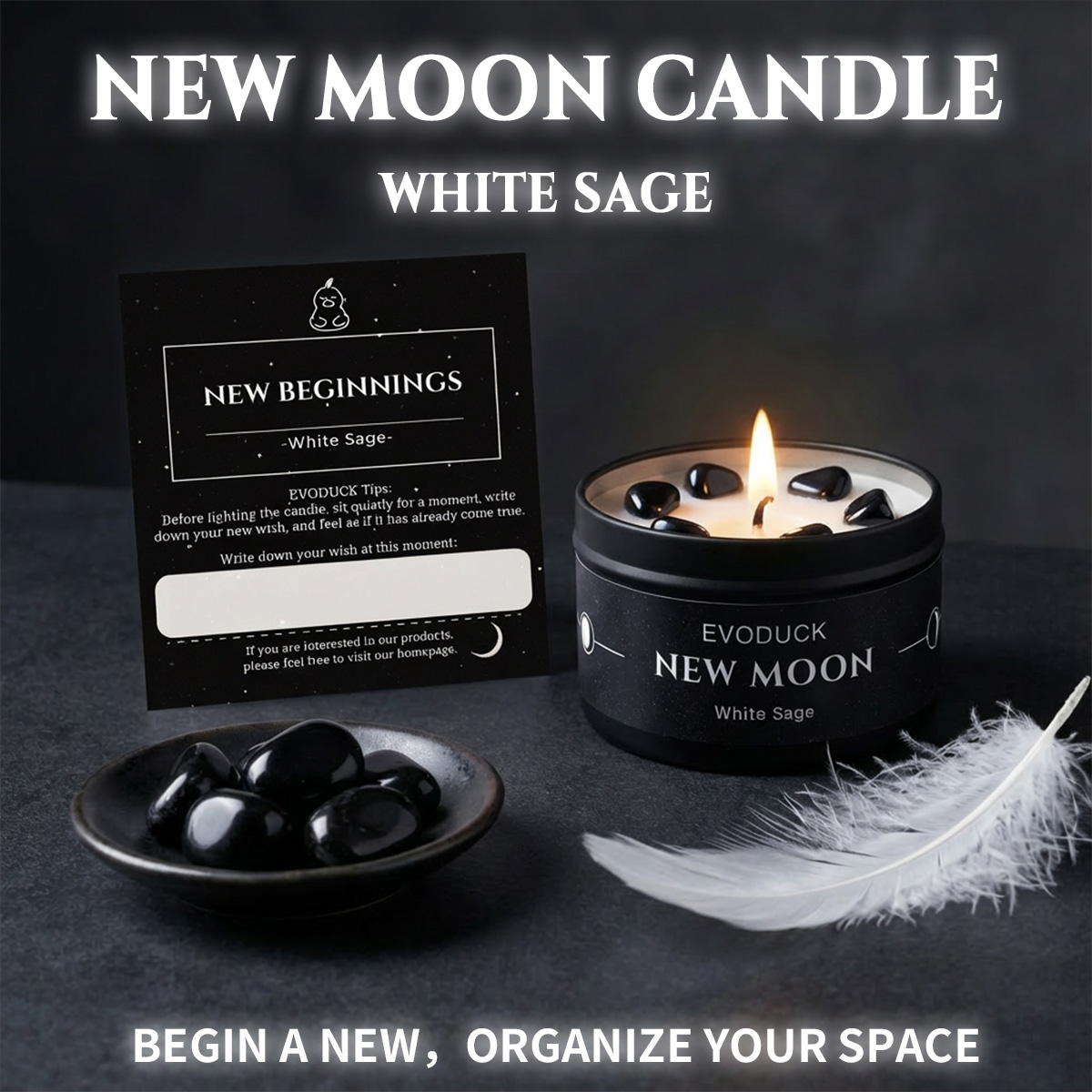 4PCS Moon Phase Crystal Scente - огляд і ціна Home Fragrance White Jasmine
